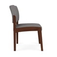 thumbnail image 2 of Pemberly Row Reception Waiting Armless Guest Chair / Walnut Wood / Light Gray, 2 of 5
