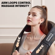 Bokyan Neck Massager, Shiatsu Shoulder and Kneading Back with Heat, for Home, Office, Car Use and Travel Use, Black