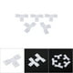 thumbnail image 5 of 5 Unids Solderless 4pin Clip on Conectores Adaptadores para 10mm RGB 5050 LED Luz de Tira (T Forma), 5 of 5