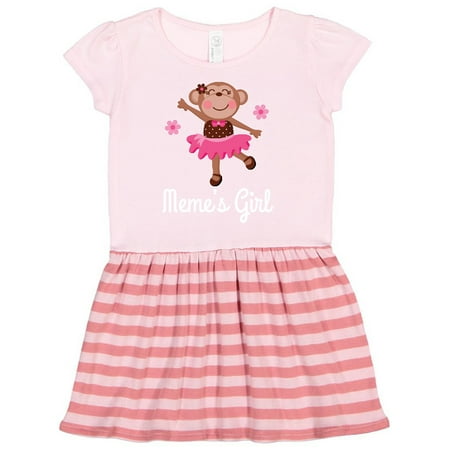 

Inktastic Meme Girl Ballerina Monkey Gift Toddler Girl Dress