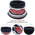thumbnail image 2 of Juego de guantes de bufanda 3 en 1 para niños, guantes de bufanda de chapea de punto térmico de lana gruesa de invierno, para niños y niñas de 3 a 6 años, paquetes de gorro, bufanda y guantes (rojo) Rojo Verde, 2 of 5