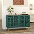 thumbnail image 6 of HLR 48" Accent Cabinet with 4 Doors, Vintage Hollow Carving Storage Credenza, Sideboards and Buffets Cabinet for Living Room, Kitchen, Dining Room, Entryway, 6 of 8
