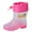 Pink, variant on PEASKJP Kids Duck Boots Side Zipper Outdoor Dress Walking Shoes Toddler Little Kid, Yellow 28
