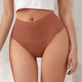 thumbnail image 2 of Women's High Waisted Thong Underwear Soft Stretch Comfortable Seamless Breathable Everyday Wear, 2 of 4