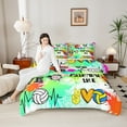 thumbnail image 4 of Manfei Gamer Volleyball 3-Piece Full Size Comforter Sets,Sport Theme Bedding Comforter Set,Ball Gamer Bedding Sets,Breathable Splash Room Decorative,Reversible, 4 of 8