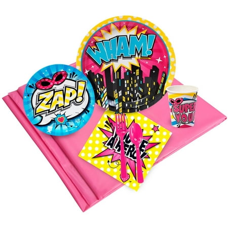Superhero Girl Party Pack for 16