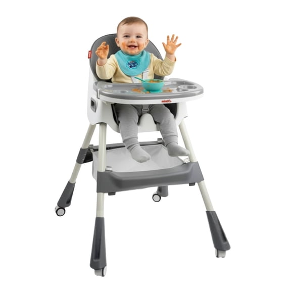 Silla Alta D´Bebe Eat & Rock Gris