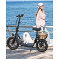 thumbnail image 5 of ZDZA Electric Scooter with Seat 750W Peak Motor with Carry Basket, 20Miles 20mph Foldable E Scooter for Commuting, UL 2272, 5 of 12