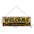 thumbnail image 3 of Farmhouse Wreath Autumn Wooden Door Plate Hanging New Harvests Festival Sun Flower Pumpkin Indoor Outdoor Scene Layout Decorations Autumn Pendant, Halloween Household Pendant, 3 of 9