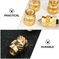thumbnail image 5 of KALLORY 100Pcs Golden Copper Alloy Octagonal Pattern Embedment Nuts for Industrial Use and Diy Projects, 5 of 8