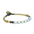 thumbnail image 2 of Tribal Inspired Round Reconstructed Moonstone & Brass Beads Toggle Bracelet, 2 of 3