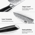 thumbnail image 3 of Cuchillo Santoku HOSHANHO de 7 Pulgadas, Ultra Afilado de Acero en Polvo Japones de Alto Carbono, Cuchillo de Cocina Profesional con Mango Ergonómico, 3 of 7