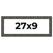 27x9 Frame Black-Brown Medieval Solid Wood Picture Frame | 1.5 Inch Moulding Width | Gotham Beveled