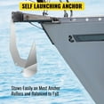 thumbnail image 5 of VEVOR 35 lb Delta Boat Anchor - Galvanized Steel, Heavy Duty Plow Anchor for Boats 33'-46', 5 of 12