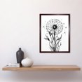 thumbnail image 2 of Dandelion Flower Seed Black and White Rockabilly Americana 50s Art Print Framed Poster Wall Decor 12x16 inch, 2 of 5