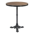 thumbnail image 2 of Gazebo Dining Table Walnut Dining Table, Modern Style, Faux Wood MDF round shape tabletop, Cast Aluminum Iron, Outdoor Dining, 2 of 5
