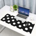 thumbnail image 4 of Rocae Black and White Polka Dot for Gaming Mouse Pad, Mouse Pad Large, Office Computer Keyboard Mousepad, Keyboard and Mouse Pad with Stitched Edges,31.5 x 11.8 in, 4 of 5