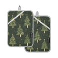 thumbnail image 7 of Yayeee Pot Holders Kitchen Heat Resistant with Pocket 7"x9.8" Cotton Oven Cooking Hot Pads, Hand Drawn Christmas Trees, 7 of 7