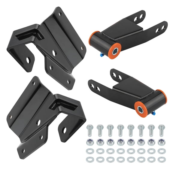 4" Drop Kit Rear Shackles & Hangers For Chevy Silverado GMC Sierra 1500 1999-06