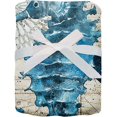 thumbnail image 3 of Ocean Fuzzy Flannel Throw Blankets, Soft Blankets and Throws, Daughter Mom Friend Gift Sea Horse Print Decorative Throw Blankets for Couch, 50"X60", 3 of 6