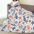 thumbnail image 6 of Bingfone Starfish Shell Print Flannel Fleece Blanket Throw Blanket for Bed,Sofa,Couch,Travel,Camping(50"x40" ), 6 of 8
