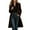 Brown, variant on Women's Long Velvet Coat Contrast Notch Lapel Retro Jacket Button Front Closure with Pockets, Vintage Style Outerwear Overcoat