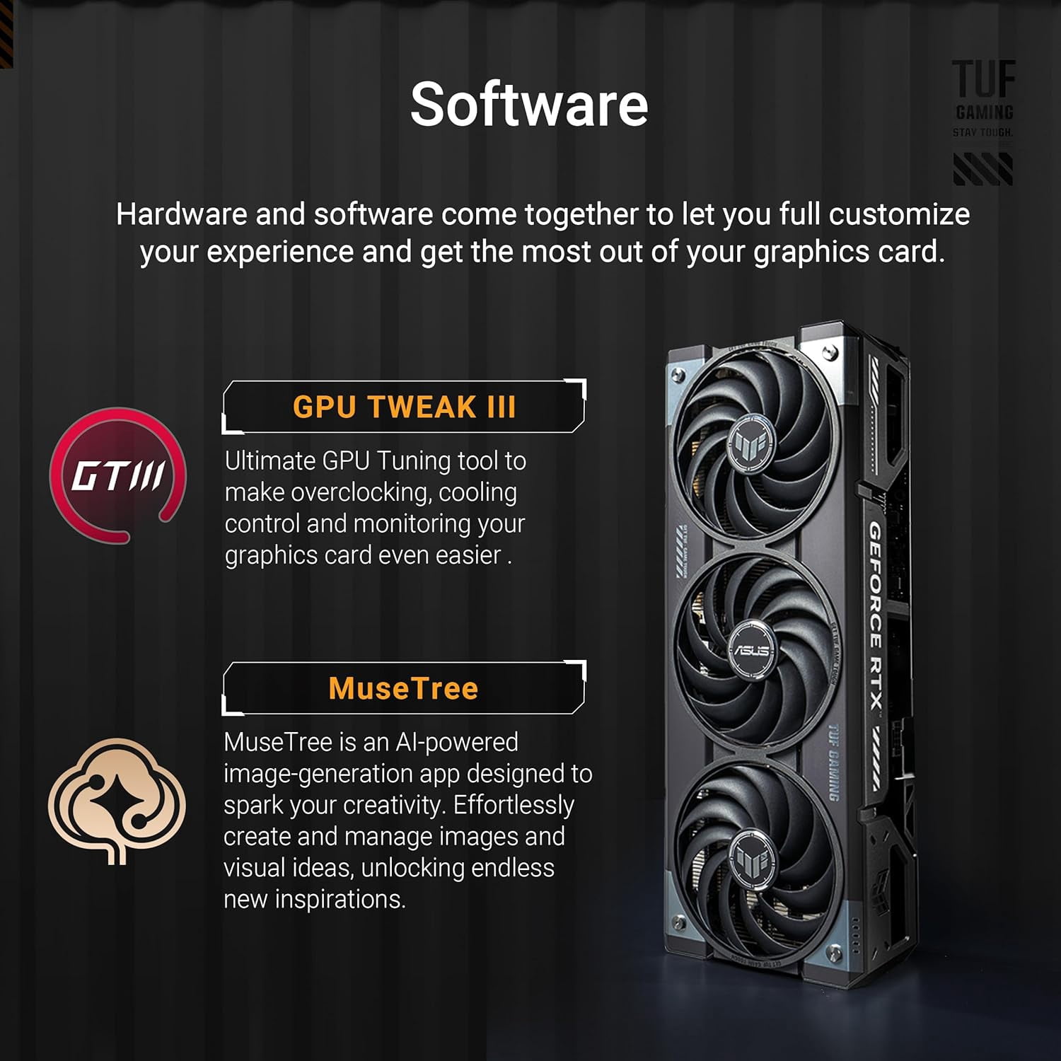 Restored ASUS TUF Gaming GeForce RTX 5070 O12G 12GB GDDR7 Graphics Card PCIe 5.0 HDMI/DisplayPort(TUF-RTX5070-O12G-GAMING)(Refurbished)