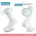 thumbnail image 3 of 6 Pairs Men's Athletic Cotton Casual Crew Solid Sport Socks White Size 10-13, 3 of 5