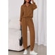 thumbnail image 4 of Conjunto de Jogger con Cierre Grande Marrón PRETTYGARDEN, 4 of 8