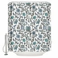 thumbnail image 2 of Boho Leaf Bathroom Curtain 72 Inch Shower Curtain with Hooks, Teal Green Spring Farmhouse Pastoral Tribal Waterproof Polyester Bath Curtain Washable Bathtub Curtain 60''x 72'', 2 of 6