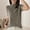 Dark Gray, variant on Womens T Shirts, Women's Basic Knit Tee for Everyday Wear with Round Neck Short Sleeves Seamless Comfort Breathable Soft Everyday Top for Women Green M