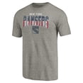 thumbnail image 2 of Men's Heathered Gray New York Rangers Freedom Tri-Blend T-Shirt, 2 of 3