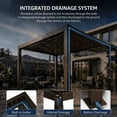 thumbnail image 5 of PURPLE LEAF 12' x 14' Louvered Pergola Outdoor Adjustable Louvre Shade Modern Aluminum Retractable Hardtop Roof for Deck Backyard Garden Bronze, 5 of 9