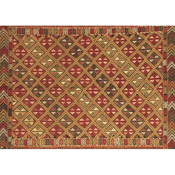 Ahgly Company Indoor Rectangle Oriental Brown Traditional Area Rugs, 5' x 7'