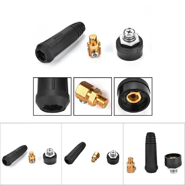 Conector Rápido, Juego de Conectores de Cable Para Mácina de Soldadoura Eléctrica para conexión de Fuente de Alimentación, Fabricado Con Material de Cobre de. Desmontaje