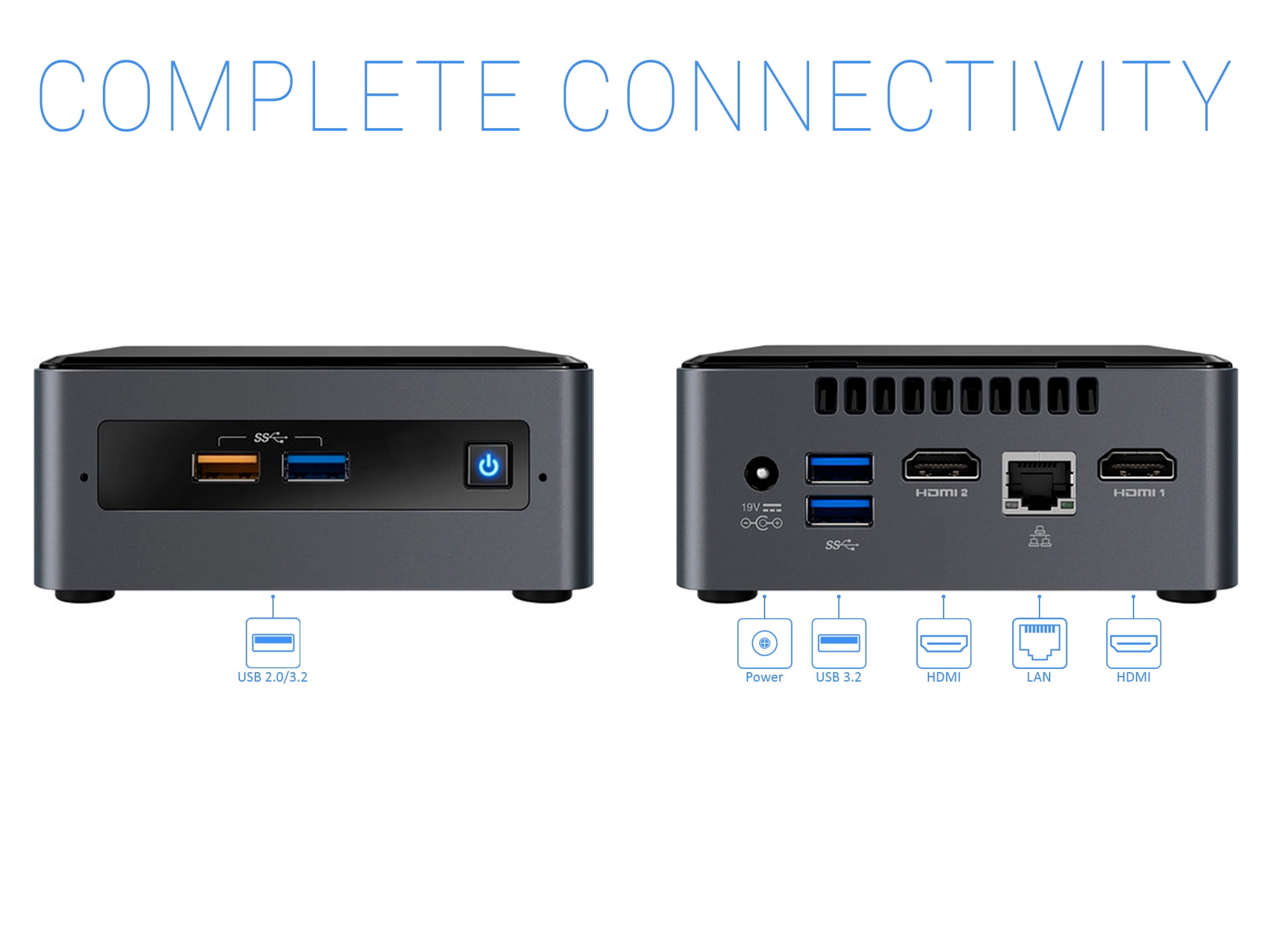 Intel NUC7CJYHN1 Mini PC, Intel Celeron J4005 Upto 2.7GHz, 4GB RAM