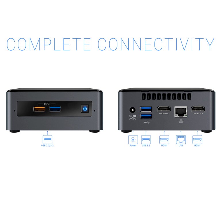 Intel NUC7CJYHN1 Mini PC, Intel Celeron J4005 Upto 2.7GHz