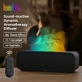 thumbnail image 3 of A5 Sound Pickup Aromatherapy Machine, Music Rhythm Dynamic Lighting,7-Color Flame Fireplace-style,250ml Atmosphere Silent Humidifier,Timer & Auto-Off for Home, Room (Black), 3 of 13