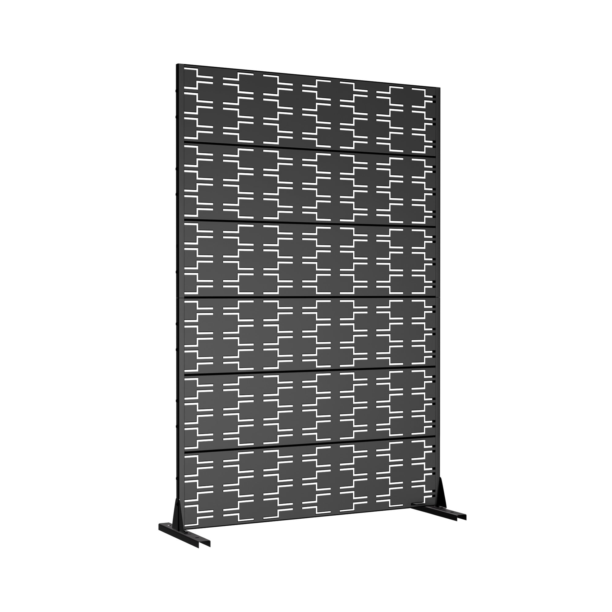 MAYEERTY Modern Steel Panel – Multi-Purpose Galvanized Room Partition,Bricks,Black