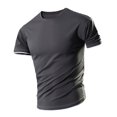 thumbnail image 3 of Birdeem T-Shirt de Sport Entraînement Physique pour Hommes, Design Personnalité Couleur Unie, Manches Courtes, Col Rond, 3 of 8