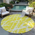 thumbnail image 6 of Addison Rugs Chantille Indoor/Outdoor Transitional Organic Yellow Washable Round Rug, 8' x 8', 6 of 6