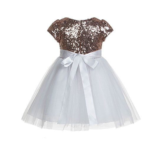 Cap Sleeves Sequins Flower Girl Dresses Toddler Girl Dresses Easter summer dress
