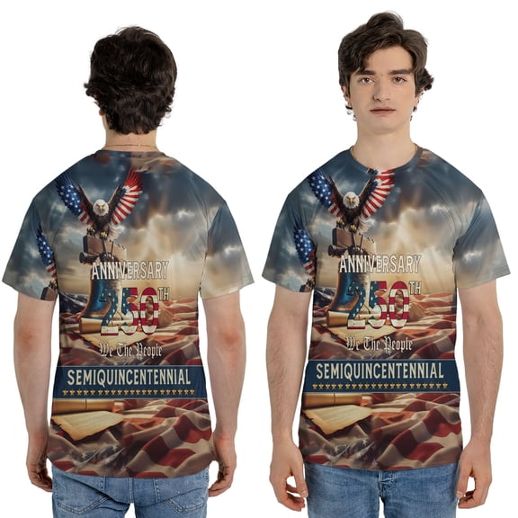 We The People 250th Anniversary T-Shirt, Eagle Constitution Semiquincentennial 1776-2026 USA Tee, Independence Day Gift
