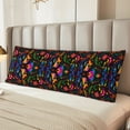 thumbnail image 6 of KLL Ultra Soft Microfiber Body Pillow Cover/Pillowcases 20"x54" with Hidden Zipper Closure-Mexican Flower Traditional1, 6 of 8