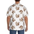 thumbnail image 5 of Wukai Retro Squirrel Men's Casual Short-Sleeve Button Down Shirt - Lightweight Summer Dress Shirt for Daily Wear-3X-Large, 5 of 7