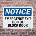 thumbnail image 5 of Emergency Exit Do Not Block Door OSHA Notice Aluminum Sign 24 Inch x 18 Inch - 5 Pack, 5 of 8