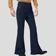 thumbnail image 2 of Sweatpants for Men with Pockets Men's Vintage Bell Bottom Jeans 60s 70s Outfits for Men,Mens Bell Bottoms Disco Pants Flared Jeans, 2 of 9