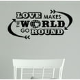 thumbnail image 4 of Vinyl Wall Decal Letters Quote, Love Makes the World Go Round, Black, 23x11-Inch, 4 of 4