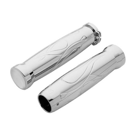 - Arlen Ness M-1014 Billet Grips - Flamed - Chrome