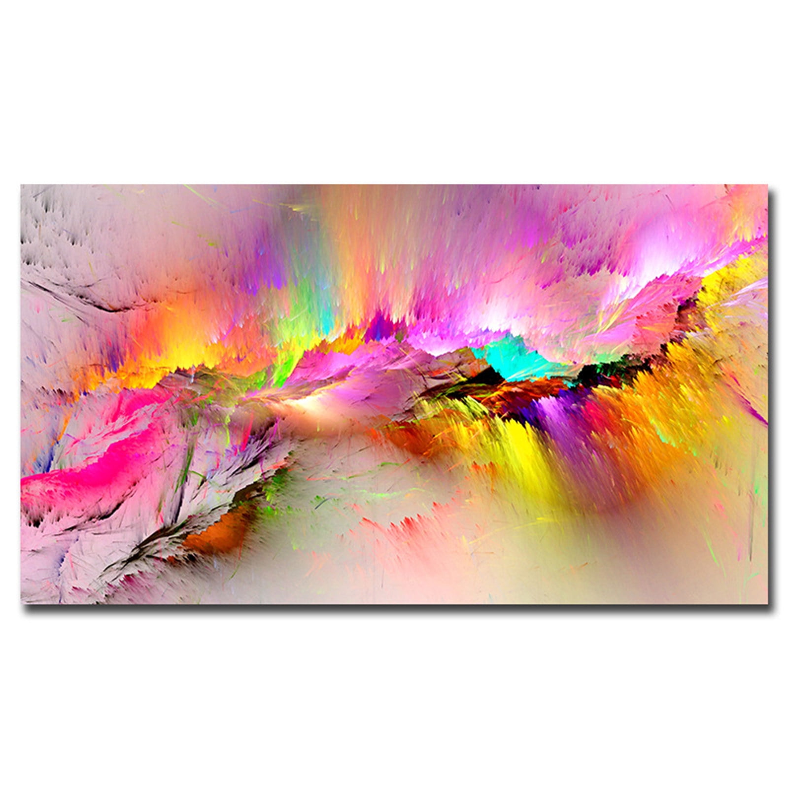 Modern Abstract Acrylic Paint Canvas Aesthetic Print Cool 